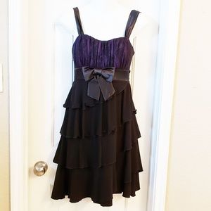 Deb Formal Evening Cocktail Tiered Dress Lace Top